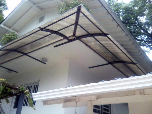 Telhado policarbonato de proteção